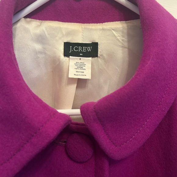 J Crew Overcoat. Wool Blend, lined, like new. - Picture 5 of 7